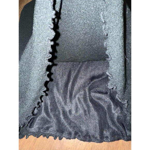 Vintage Y2K Charlotte Russe Black Cami Top Glitter Heart Lettuce Hem L Coquette - Picture 6 of 10